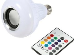 Bec Muzical Inteligent cu Led, Bluetooth si telecomanda iUni DF18, 3W, Lumini Colorate